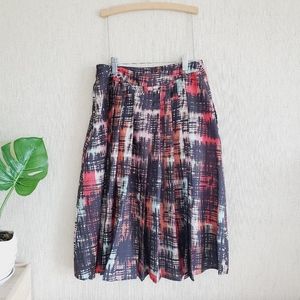 Anthropologie Full Multi-Color Flare Skirt Size 4